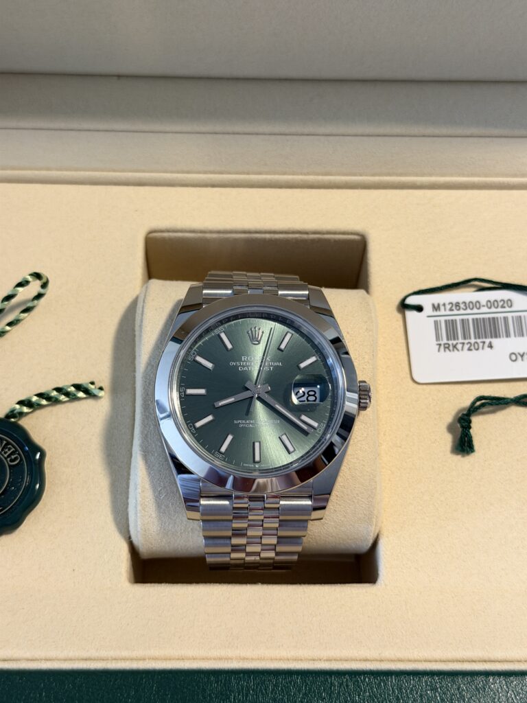 Rolex Rolex Datejust 41mm Mint Green Dial Smooth Bezel Jubilee Bracelet