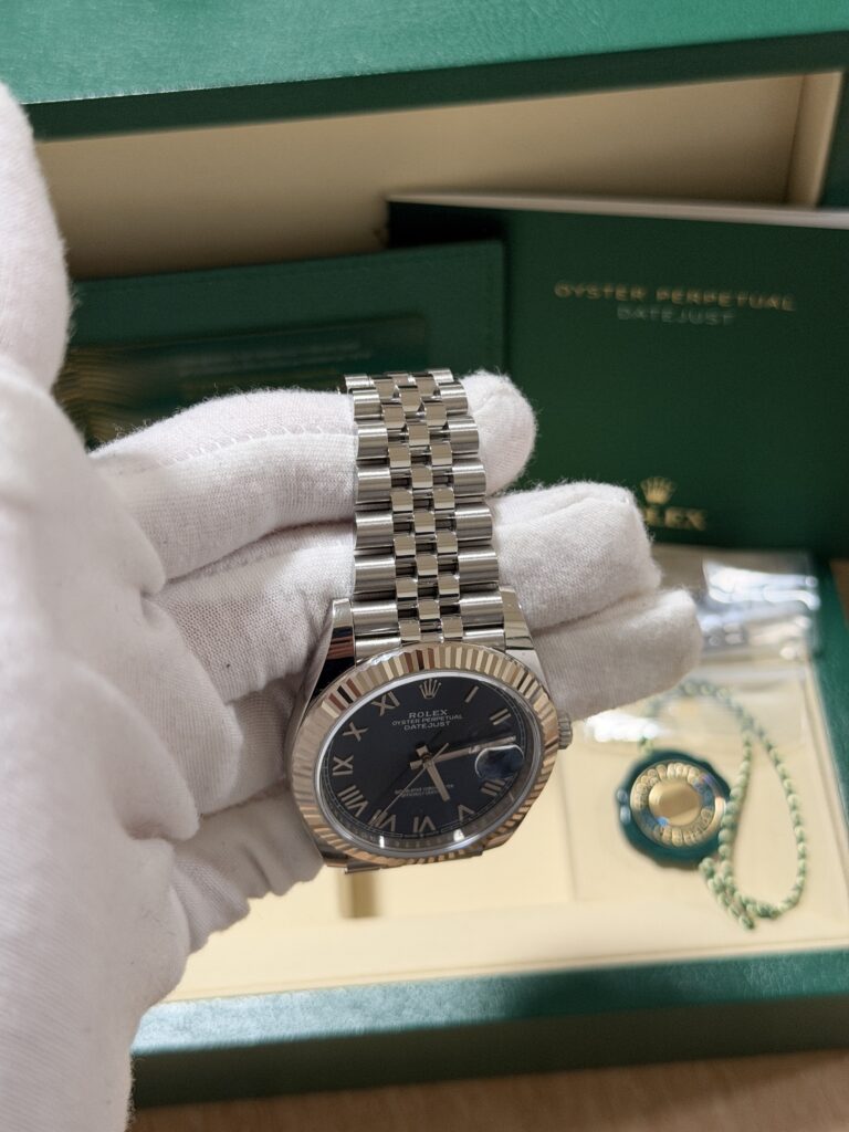 Rolex Rolex Datejust 41mm Blue Roman Dial Fluted Bezel Jubilee Bracelet